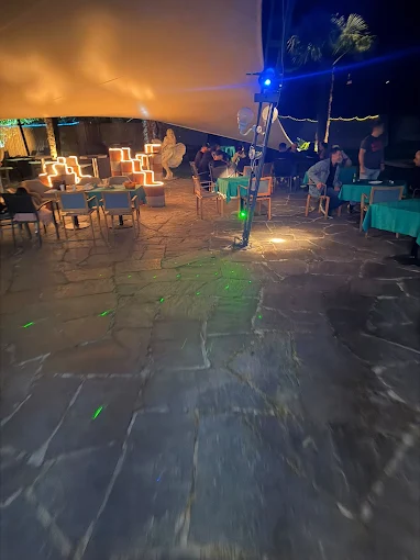 La terrazza durante una serata